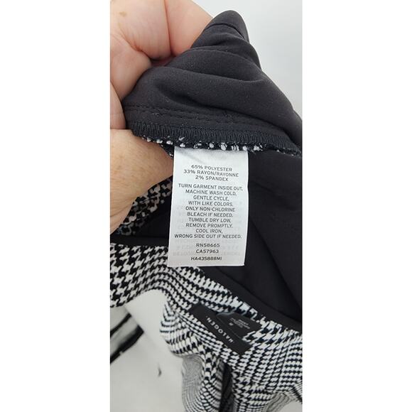New NWT Halogen‎ Women's Houndstooth Black White Office Career Size 8 - Picture 9 of 9